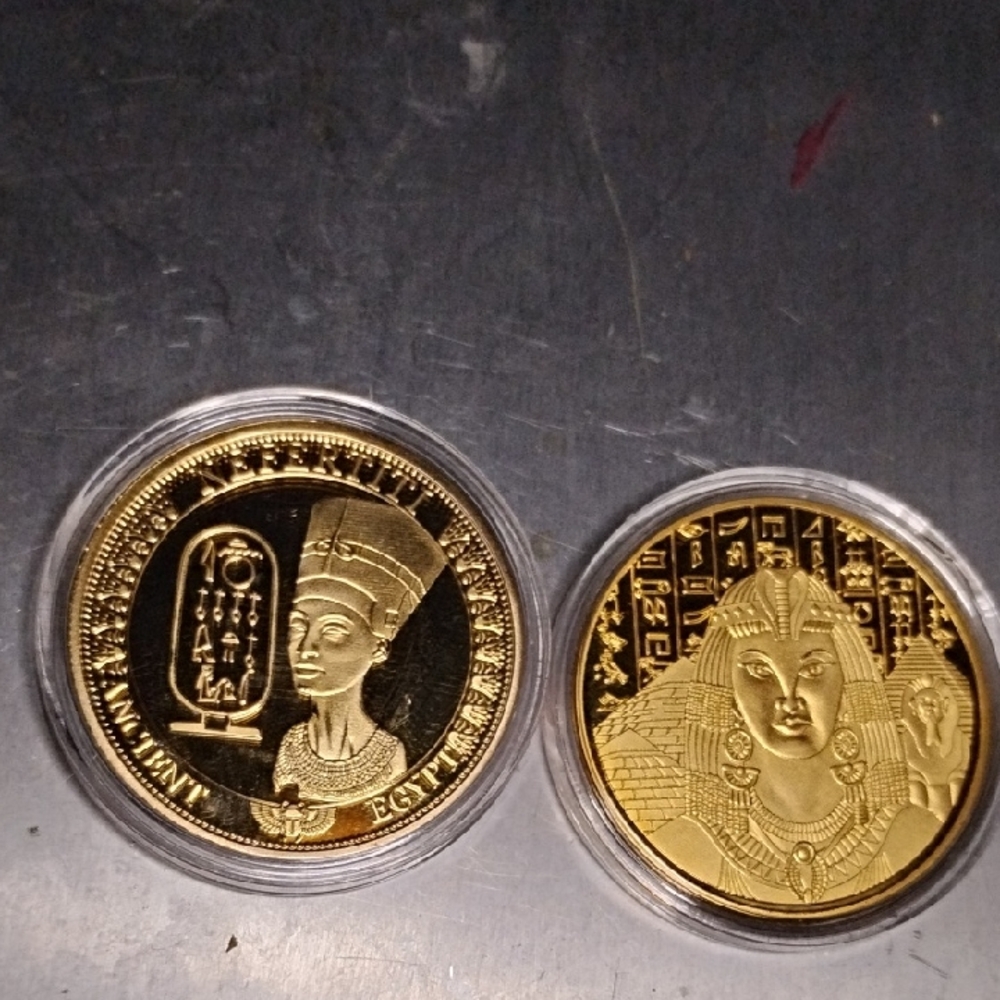 Egyptian Themed Gold Coins